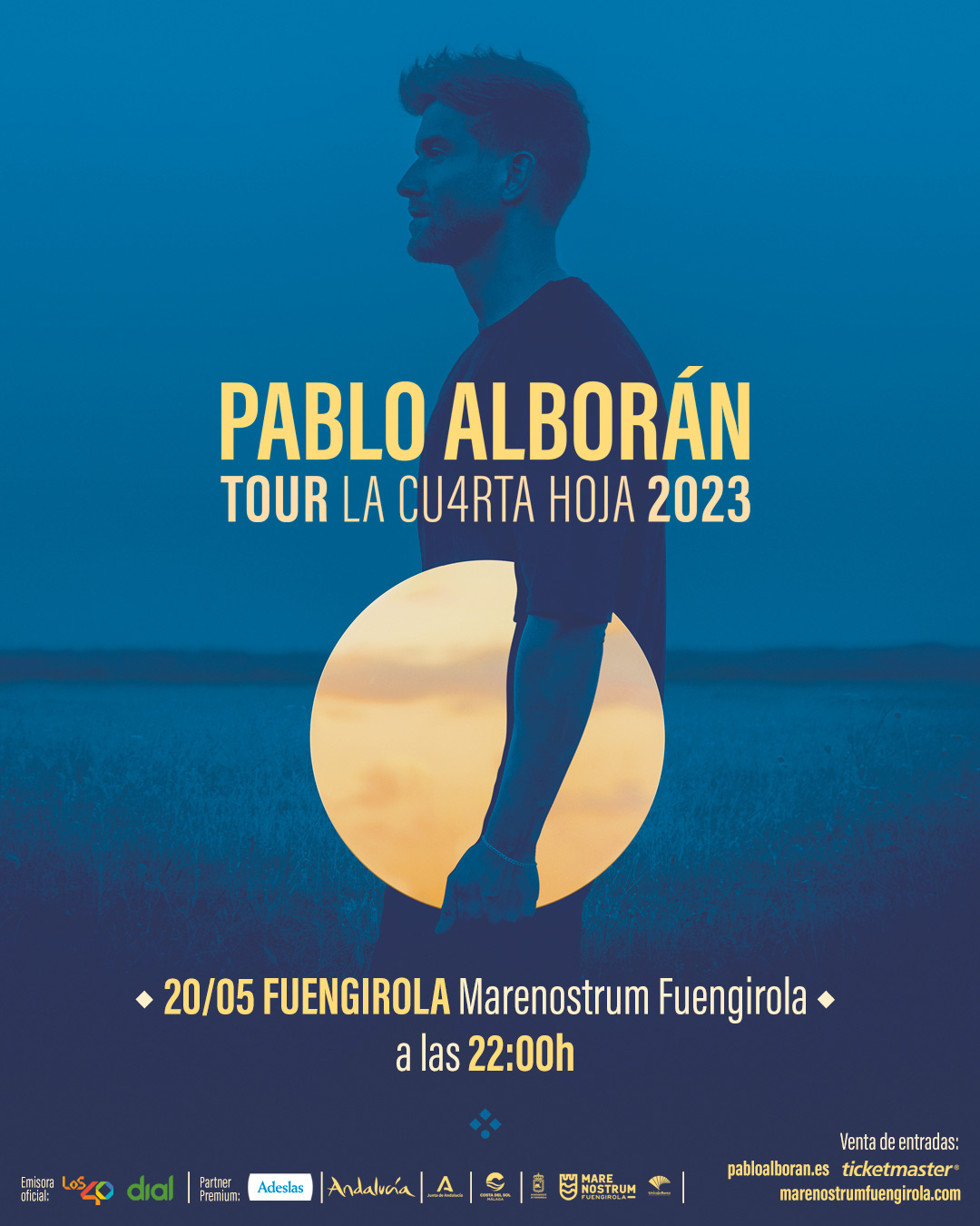 PABLO ALBORAN - TOUR LA CU4RTA HOJA 2023 - Marenostrum Fuengirola